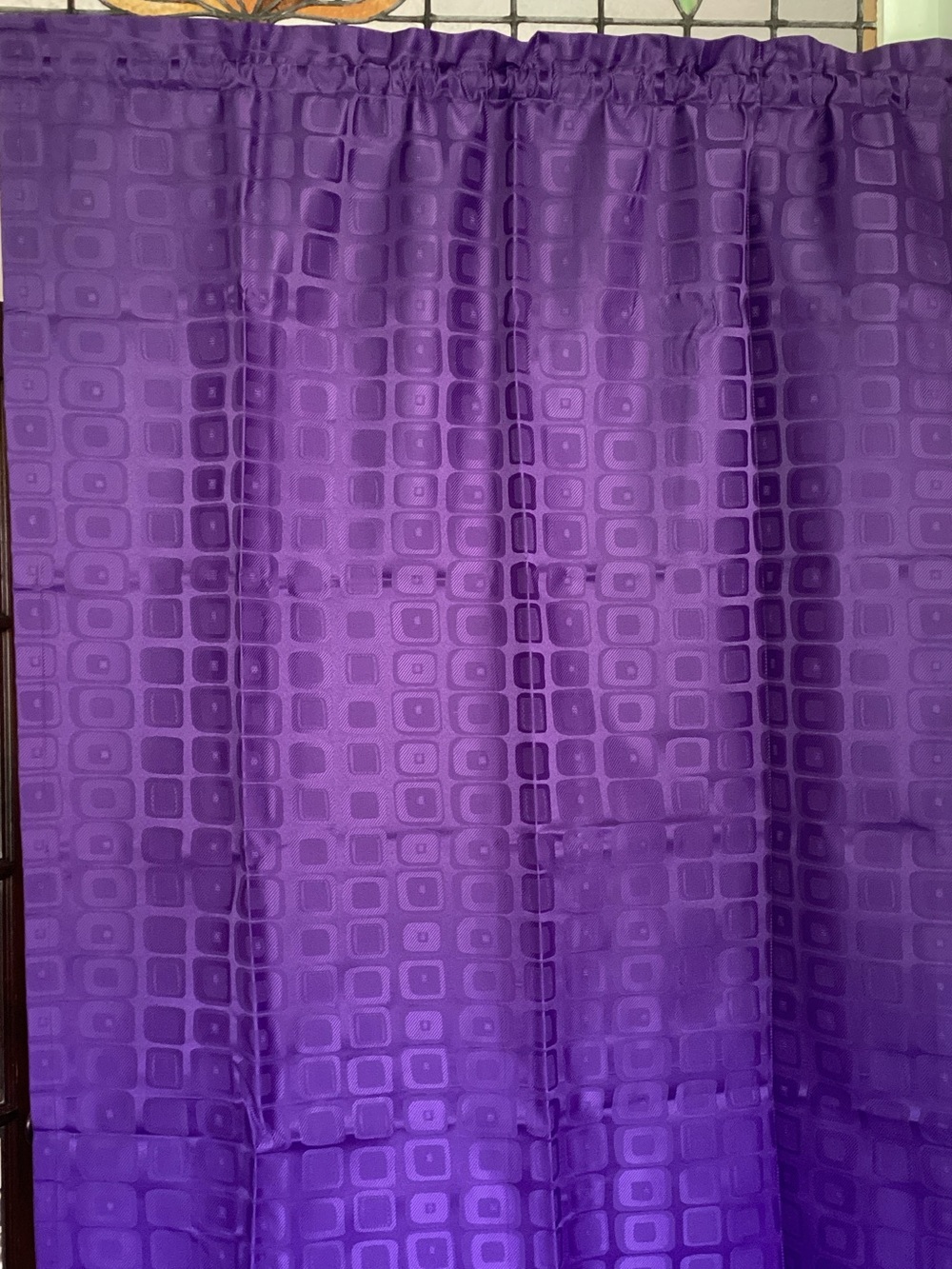 ♻️ Four Purple Geometric Pattern curtains